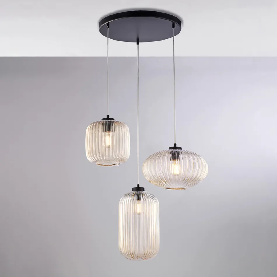 Een opvallend designaccessoire van glas en metaal, gemaakt in Italië, met een stijlvolle uitstraling - Tucana Viadurini