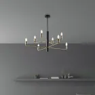 Lichtgevend designelement van glas en metaal, gemaakt in Italië, met een stijlvolle uitstraling - Ursa Viadurini