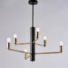 Lichtgevend designelement van glas en metaal, gemaakt in Italië, met een stijlvolle uitstraling - Ursa Viadurini