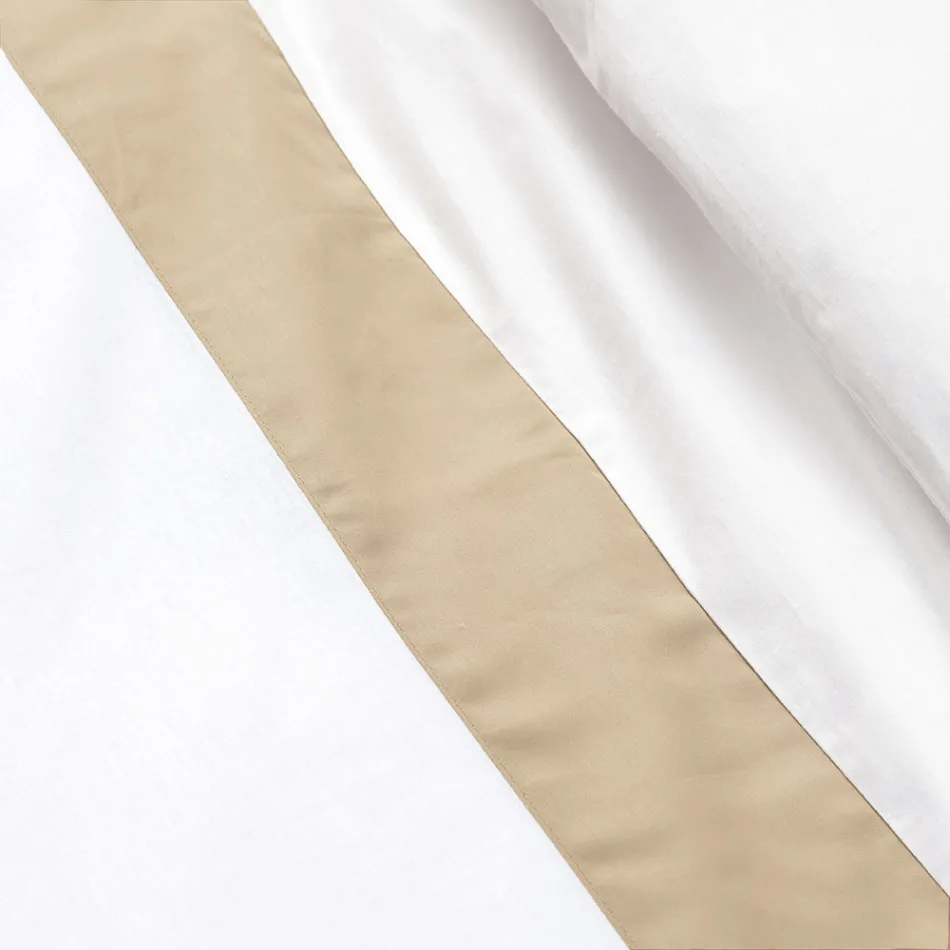 Compleet eenpersoons en een half dekbedovertrek in 100% katoen en 10% katoen satijn - Detail Viadurini