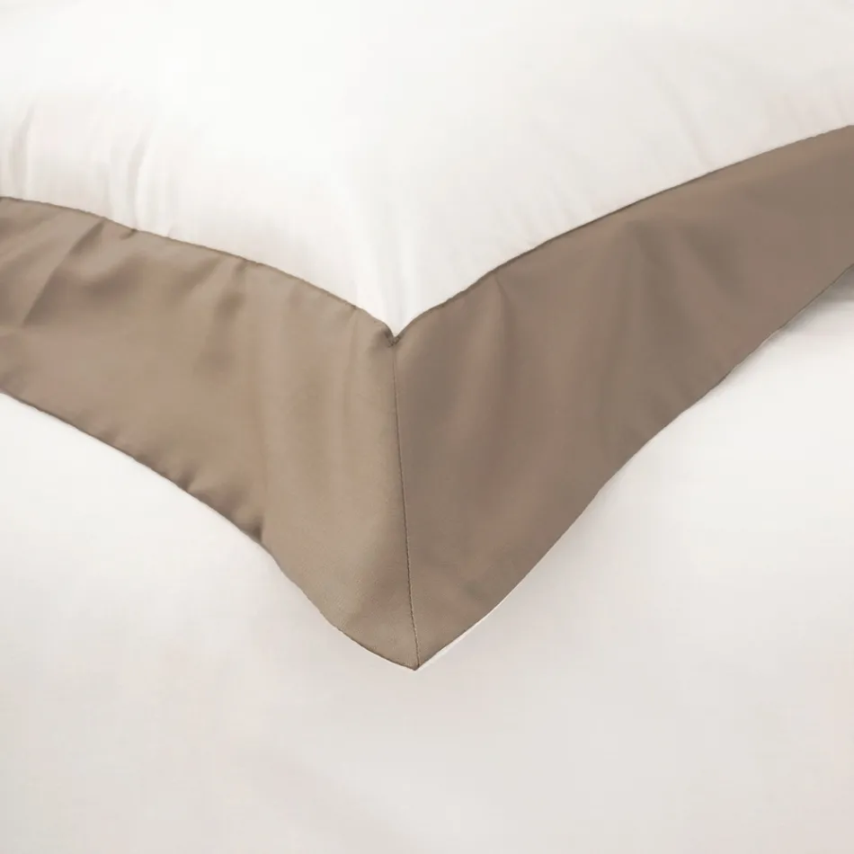 Compleet eenpersoons en een half dekbedovertrek in 100% katoen en 10% katoensatijn - Detail Viadurini