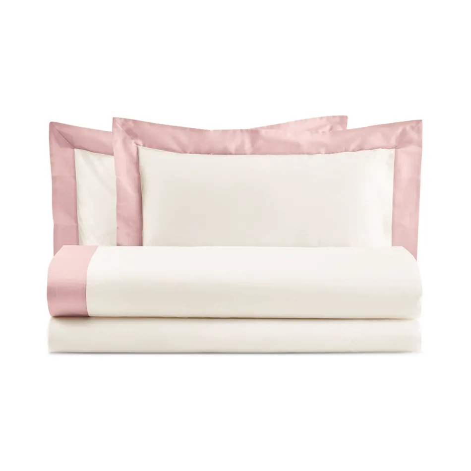 Kingsize bedset van 100% katoen en 10% katoensatijn - Detail Viadurini