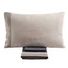 Tweepersoonsbedset van 90% katoen en 10% linnen, gemaakt in Italië - Nestle Viadurini