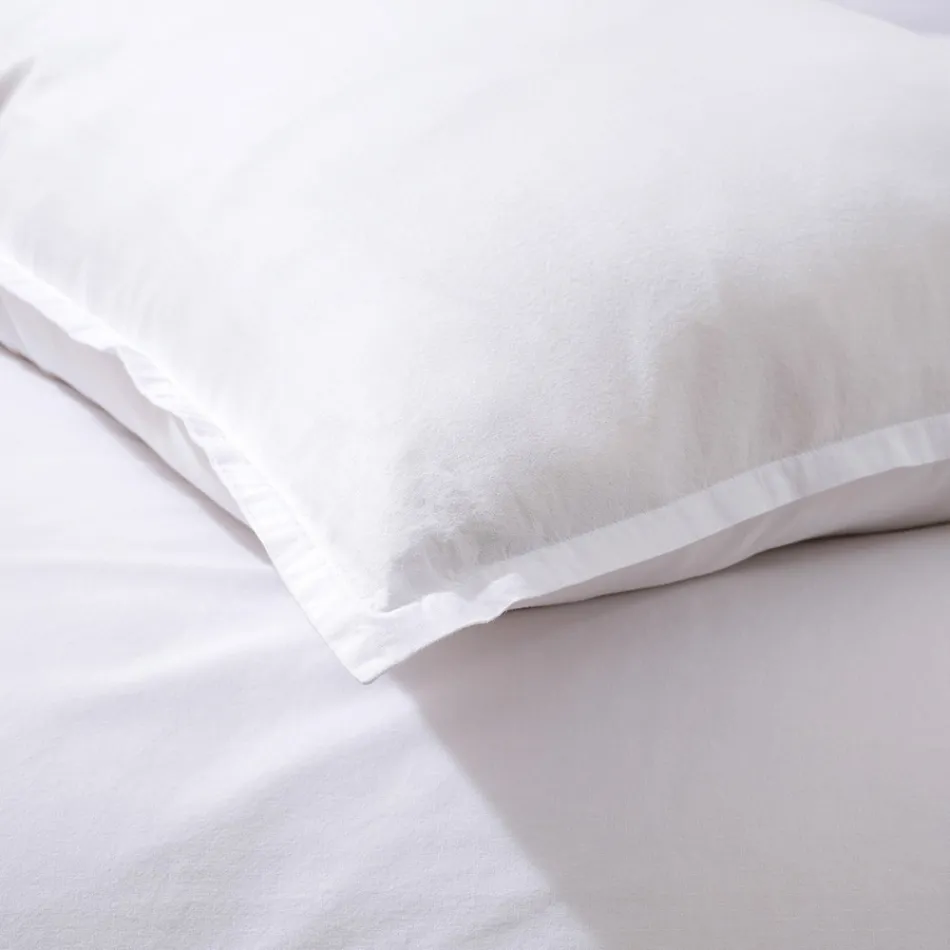 Compleet tweepersoonsbed in puur katoenen kleding geverfd en gearceerd - Delicacy Viadurini