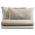 Tweepersoonsbed compleet in puur katoen, geverfd en gearceerd - Delicacy Viadurini