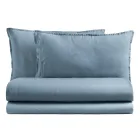 Compleet tweepersoonsbed in puur katoenen kleding geverfd en gearceerd - Delicacy Viadurini