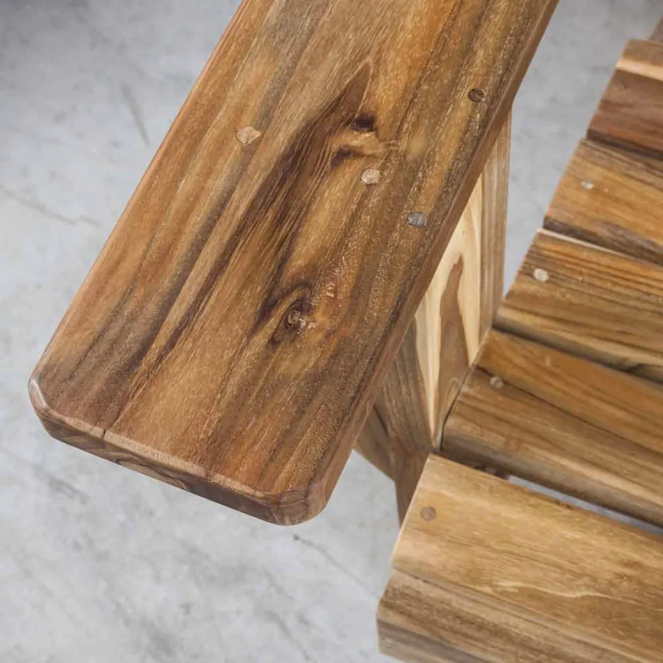 Compositie 2 Badkamermeubels in massief teakhout - Solferino Viadurini