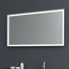 Samenstelling 2 hangende badkamermeubels in platina gelakt Mdf 120 cm - Renga Viadurini