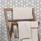 Compositie 3 Badkamermeubels in Teakhout en Hi Macs® - Talk Viadurini