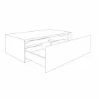 Compositie 3 Badkamermeubels in Teakhout en Hi Macs® - Talk Viadurini