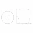 Compositie 3 Hangend badkamermeubel met witte harswastafel - Dazzle Viadurini