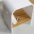 Compositie 3 Hangend badkamermeubel met witte harswastafel - Dazzle Viadurini