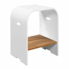 Compositie 3 Hangend badkamermeubel met witte harswastafel - Dazzle Viadurini