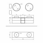 Samenstelling 5 Hangend badkamermeubel met dubbele wastafel Made in Italy - Renga Viadurini