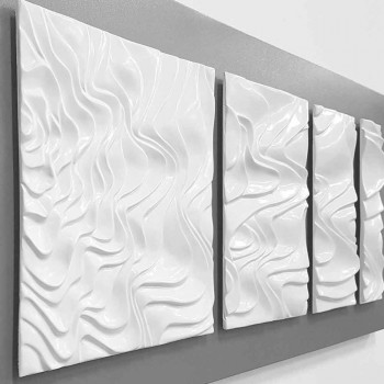 Wandcompositie van designdecoratie in modern abstract keramiek - Verno