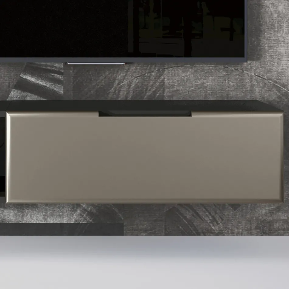 Moderne woonkamerwandcompositie in MDF Made in Italy - Linn Viadurini