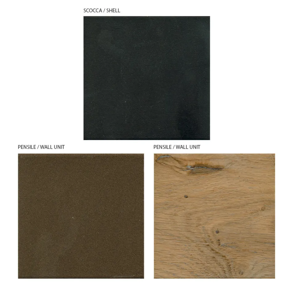 Wandcompositie voor de woonruimte van modern design Made in Italy - Margit Viadurini