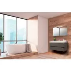 Badkamer zwevende compositie in Fenix Gray - Becky Viadurini