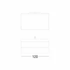 Badkamer zwevende compositie in Fenix Gray - Becky Viadurini