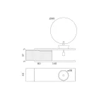 Tiffany blauwe en eiken badkamersamenstelling met spiegel Made in Italy - Ermes Viadurini