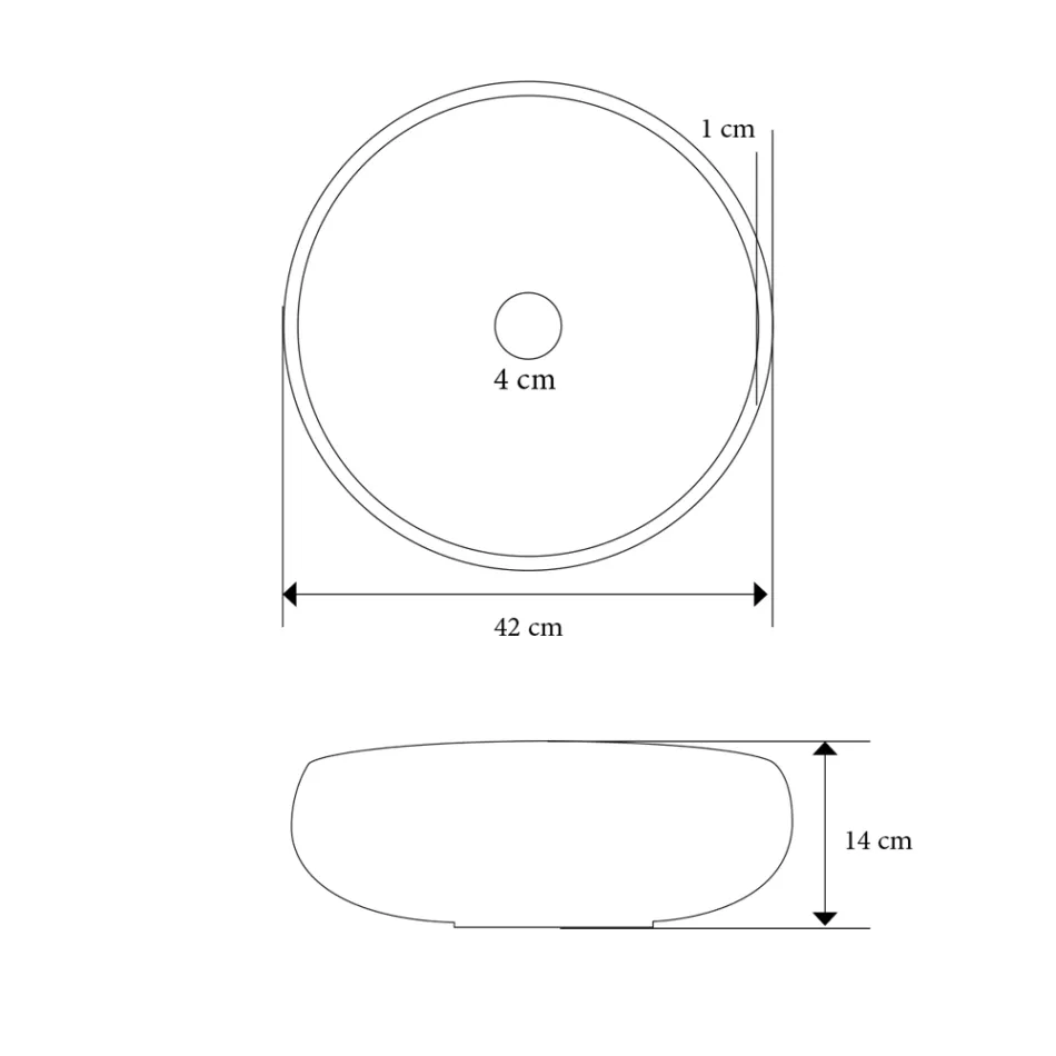 Witte badkamercompositie met accessoires van klei en spiegel - Maryse Viadurini
