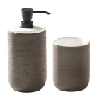 Witte badkamercompositie met bodemondersteuning en designaccessoires - Georges Viadurini