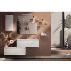Badkamercompositie compleet met wastafel, antikrasbasis en spiegel Made in Italy - Dream Viadurini