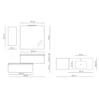 Badkamercompositie compleet met wastafel, antikrasbasis en spiegel Made in Italy - Dream Viadurini