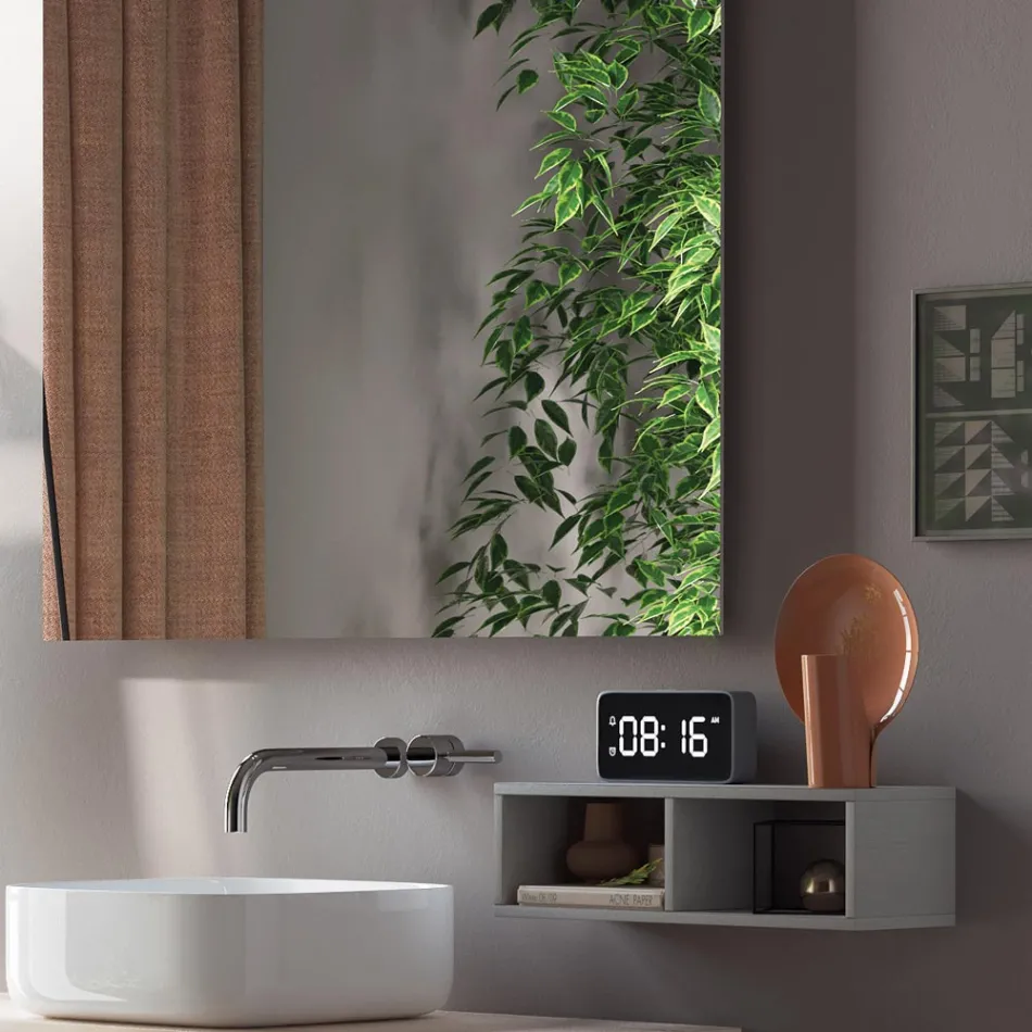 Badkamercompositie Compleet met wastafel, spiegel en voet Made in Italy - Dream Viadurini