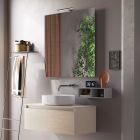 Badkamercompositie Compleet met wastafel, spiegel en voet Made in Italy - Dream Viadurini