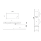 Badkamercompositie compleet met spiegel en dubbele wastafel Made in Italy - Palom Viadurini