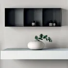 Badkameropstelling bestaande uit een plank met wastafel, wandkasten en spiegel - Velaria Viadurini