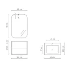 Badkamer Samenstelling Samengesteld uit Spiegel en Anti-krasbasis Gemaakt in Italië - Kilo's Viadurini