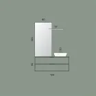 Badkamerset bestaande uit 1 onderkast met 2 lades, wastafel en spiegel - Orione Viadurini