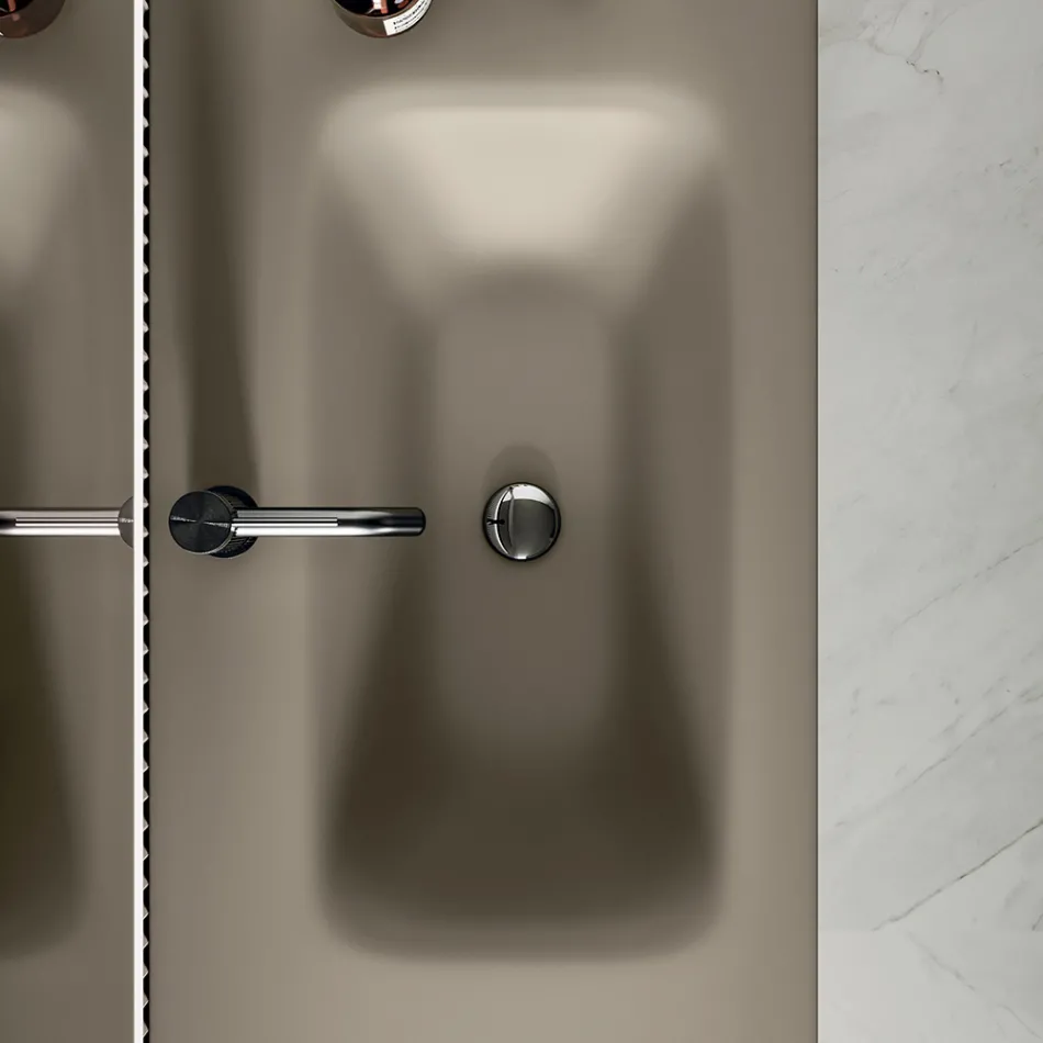 Badkamermeubel inclusief onderkast met 2 lades en 1 deur - Titan Viadurini