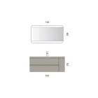 Badkamermeubel inclusief onderkast met 2 lades en 1 deur - Titan Viadurini