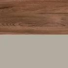 Badkamermeubel met 1 lade, 2 eikenhouten planken, wastafel en spiegel - Titan Viadurini