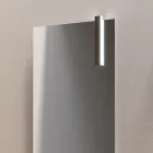 Badkamermeubel met 1 lade, 2 eikenhouten planken, wastafel en spiegel - Titan Viadurini