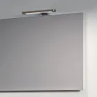 Badkamercompositie met 1 witte lade, spiegel en Marquina HPL-plank - Velaria Viadurini