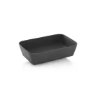 Badkamermeubelset met 1 lade, antracietkleurige kunsthars wastafel en spiegel - Titan Viadurini