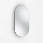 Badkamermeubelset met 1 lade, antracietkleurige kunsthars wastafel en spiegel - Titan Viadurini