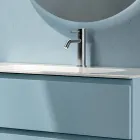 Badkamermeubel met 2 lades, 1 open vak en spiegel - Titan Viadurini