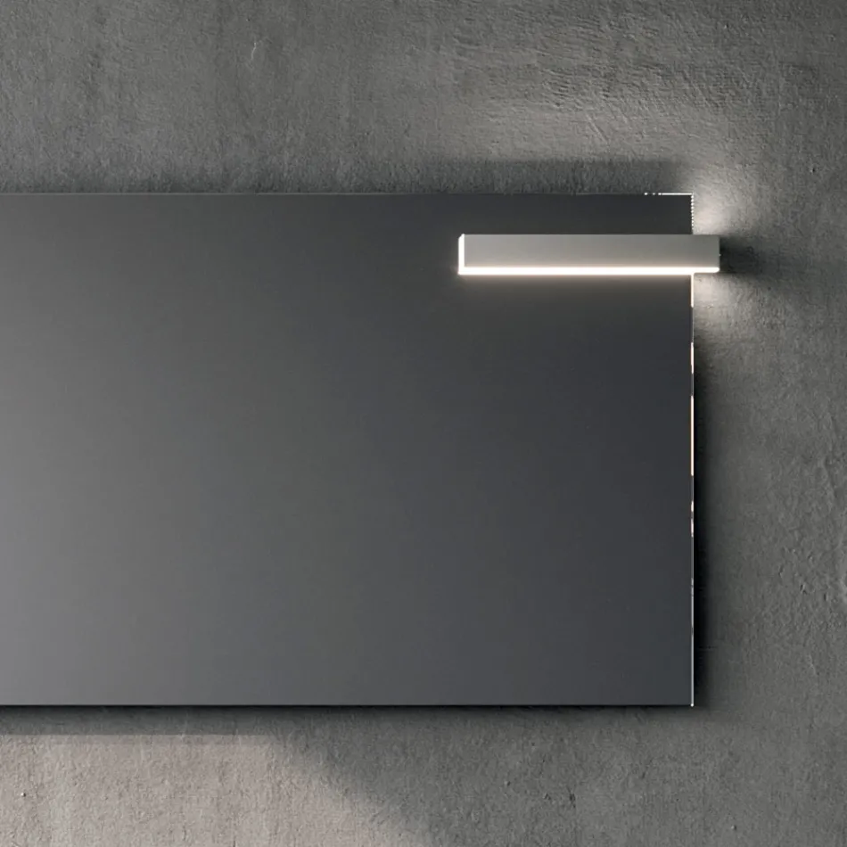 Badkamermeubelset met 2 lades, Calacatta keramische wastafel en spiegel - Orione Viadurini