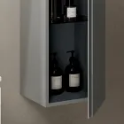 Badkamercompositie met 2 lades, wandkast, kolom en spiegel - Titan Viadurini