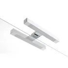 Badkameropstelling met 4 lades, 2 keramische wastafels en spiegel - Titan Viadurini