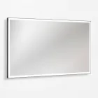 Badkamerset met 4 Avio Blue lades, spiegel en wastafel - Velaria Viadurini