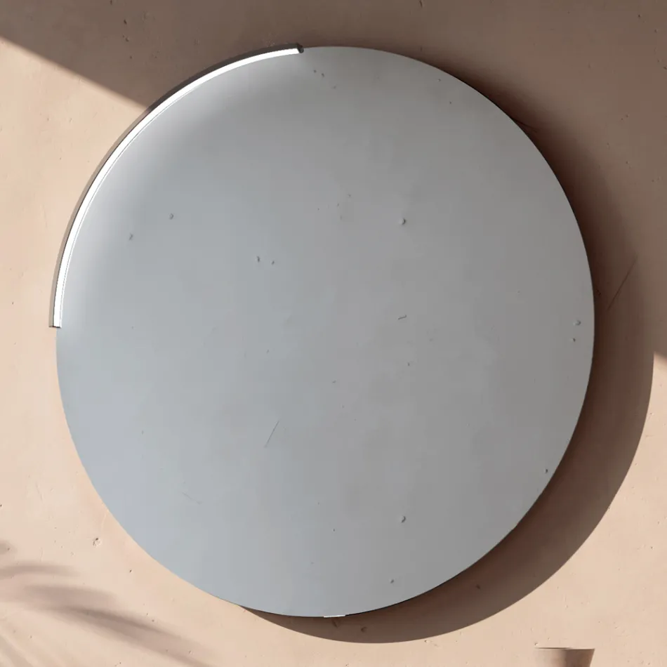 Badkamermeubel met 4 lades, zwarte keramische wastafel en spiegel - Elios Viadurini