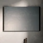 Badkamermeubel met 4 lades, open vak, wastafel en spiegel - Velaria Viadurini