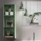 Badkamersamenstelling met Honing Eiken Onderstel, Wastafel en Spiegel Gemaakt in Italië - Kilo's Viadurini