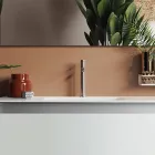 Badkamercompositie met hangende basis, spiegel en wastafel Made in Italy - Dream Viadurini